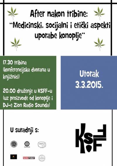 Poziv na tribinu Medicinski, socijalni i etički aspekti uporabe konoplje