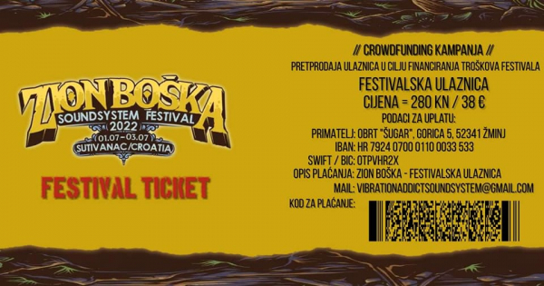 Počela pretprodaja ulaznica za Zion Boška festival