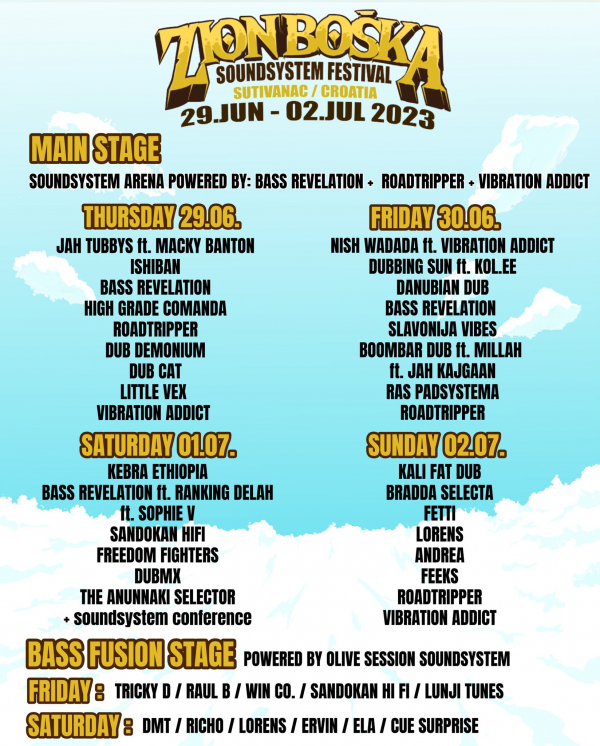 Zion Boška Festival predstavio popis izvođača po danima