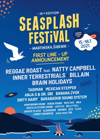 Prvi val objavljenih imena 19. Seasplash festivala predvode Reggae Roast feat. Natty Campbell i Inner Terrestrials