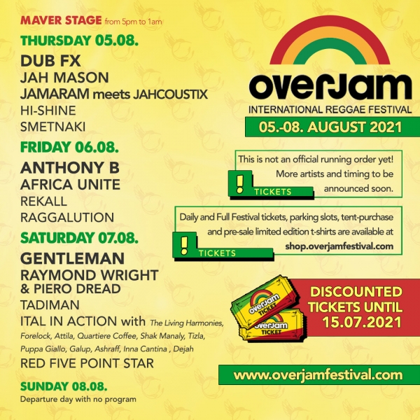 Novosti OverJam International Reggae Festivala