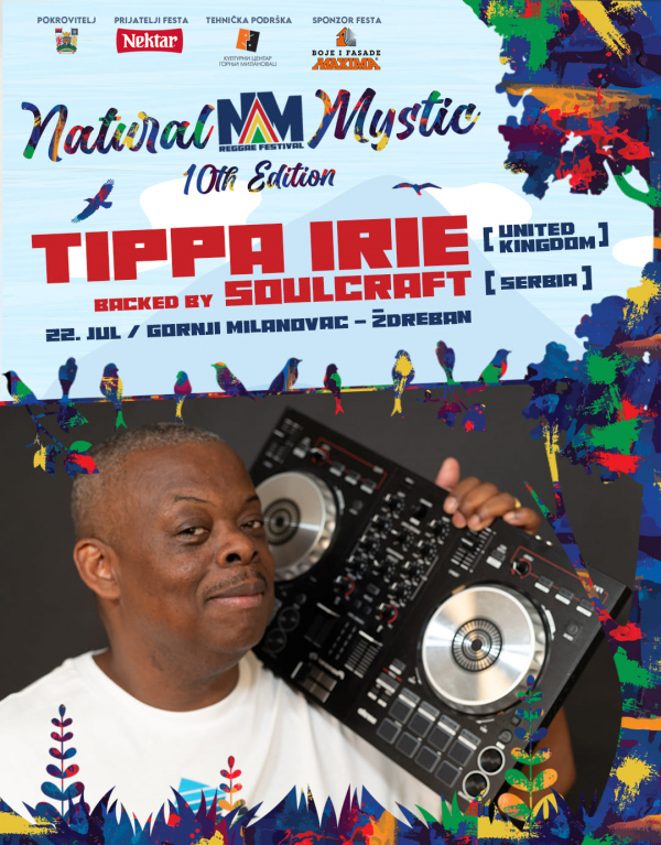 Tippa Irie, jedan od najvećih dancehall pjevača u pratnji Soulcrafta dolazi na Natural Mystic festival