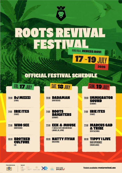 Objavljena satnica Roots Revival Reggae Festivala