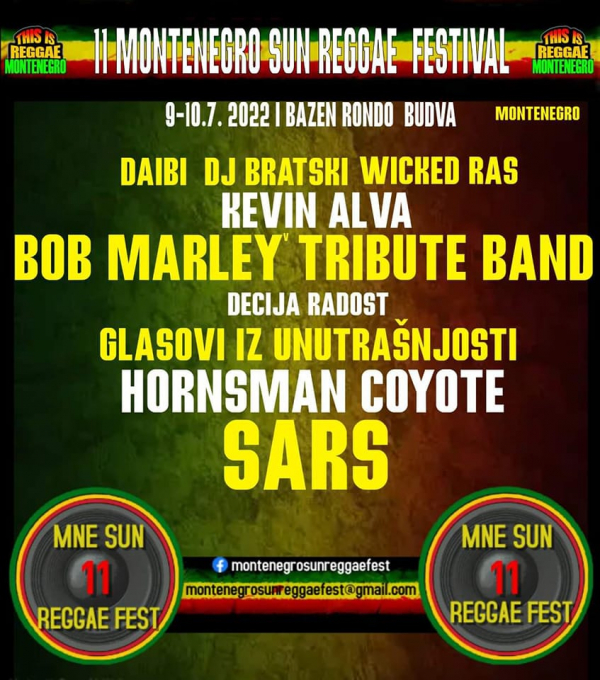 Potvrđeni izvođači za 11. Montenegro Sun Reggae Festival